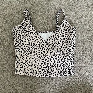 Cropped Cheetah Print Tank Top